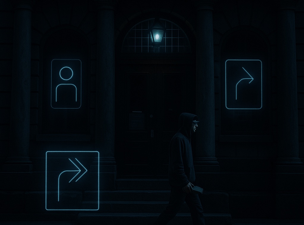 User using IRIS voice assistant while walking