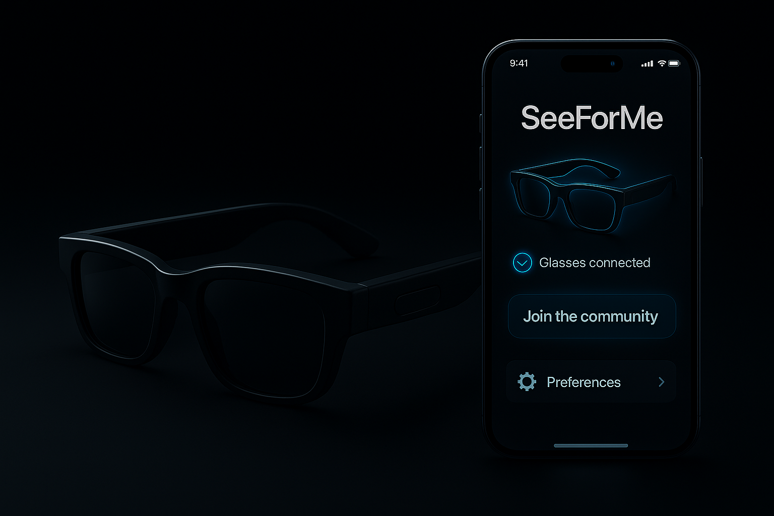 SeeForMe smart glasses and app